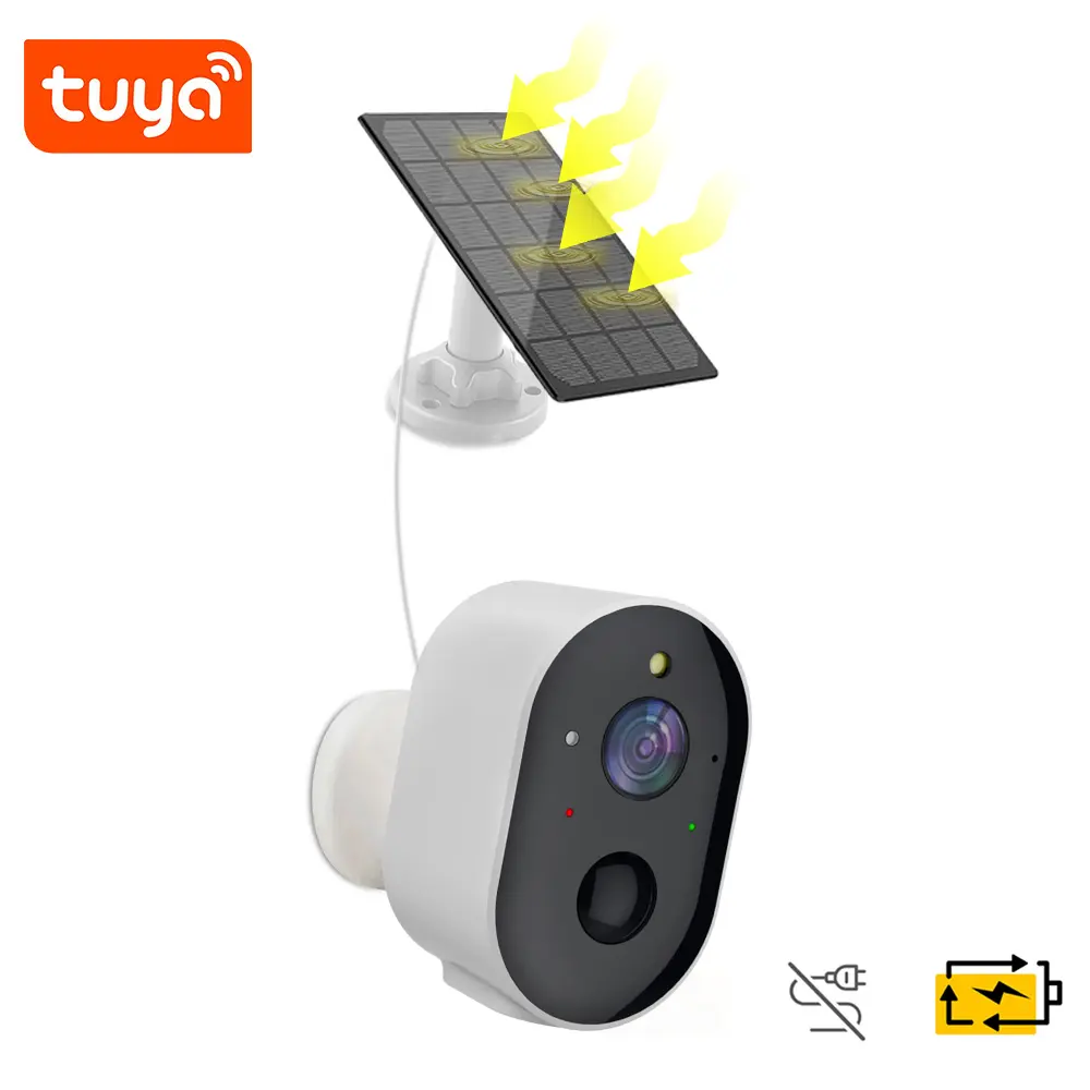 Üst satıcı tam renkli gece görüş 3MP 2K kablosuz pil kamera wifi cctv güneş pil kamera bulut depolama iki yönlü ses