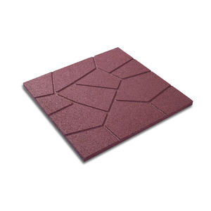 بلاط أرضيات مخصص للصالة الرياضية في الهواء الطلق 16 بوصة مربعة تصنعه بنفسك مزدوج السطح من المطاط Piso Para Gimnasio - Product Image 1