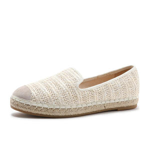 Cina di Alta Qualità Tessuto di <span class=keywords><strong>Paglia</strong></span> Modello della Barca Mocassini <span class=keywords><strong>Espadrillas</strong></span> Delle Donne Piatto - Product Image 1