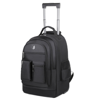 Mochila de Gran Capacidad con Ruedas para Ordenador Portátil, Estilo Casual, Doble Asa, para Hombre, Ideal para Viajes