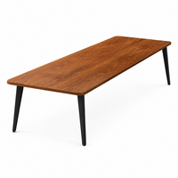 Table de conférence simple et moderne en panneaux de bois, long bureau de réunion, petite table de réunion pour bureau