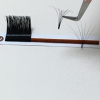 Extensions de cils volume auto-épanouissant noir mat foncé, en fibre PBT coréenne, faux vison double couche, courbure J B
