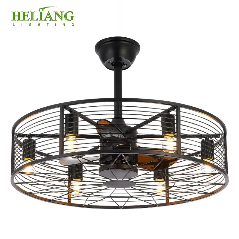 Ceiling Fan Chandelier 42 Inch Bladeless Retractable Blade With Remote Control Fan Dimmable Lighting Color Chrome