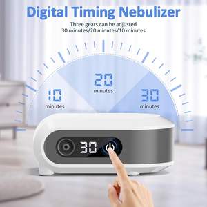 Mesin <span class=keywords><strong>Nebulizer</strong></span> kompresor DC suara rendah, mesin <span class=keywords><strong>Nebulizer</strong></span> tampilan Digital cerdas dengan Timer - Product Image 6