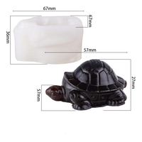 Moule à gâteau DIY en silicone transparent de qualité alimentaire, écologique, 100 % silicone, créatif, fait main, motif tortue mignonne, réutilisable, antiadhésif, résistant à la chaleur