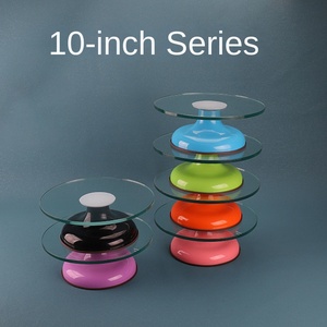 Bánh trang trí nguồn cung cấp bánh ngọt cupcake hiển thị bảng quay xoay xoay Tấm nướng kính bàn xoay - Product Image 5