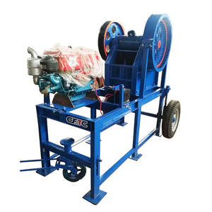 Concasseur à mâchoires diesel mobile compact PE250*400, entraînement moteur portable, alimentation 210 mm, sortie 20-80 mm pour l'exploitation minière - Product Image 1