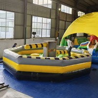 Hualong — Usine chinoise, vente en gros; machine sportive gonflable en PVC pour le jeu de démolition à chute libre et rotation toxique, avec souffleur
