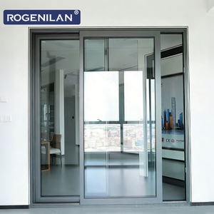 Portes coulissantes en aluminium insonorisées modernes Rogenilan, portes coulissantes à double vitrage avec système <span class=keywords><strong>de</strong></span> drainage - Product Image 3