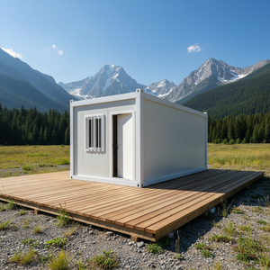 Casa Contenedor Prefabricada Desmontable para Sala de Descanso de Trabajadores, Refugio para Almuerzo, con Banco y Ventilación, para Fábrica, Almacén, Hotel, Taller, Moderna - Product Image 1