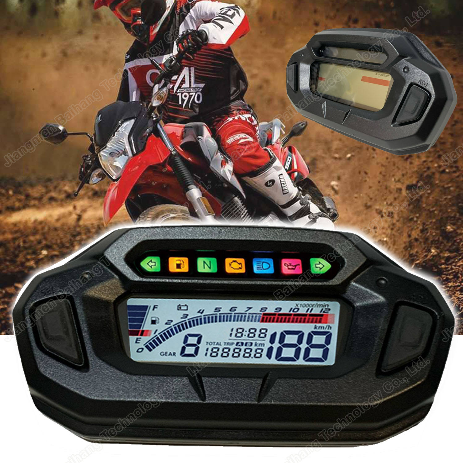 Factory Direct Sales Motorcycle Speedometer Bike Petrol Gauge Hour