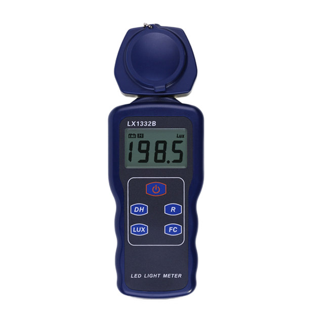 LED Light Meter Digital Display Lux Meter LX1332B Probe Rotate 270 Degrees 0.1Lux - 200,000Lux LUX/FC Function