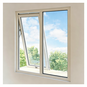 Fenêtres à profil bas en aluminium biseauté avec verre <span class=keywords><strong>anthracite</strong></span>, à ouverture par le haut, pour façades de bâtiments modernes - Product Image 5