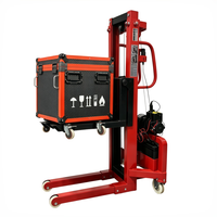 Chariot élévateur portatif télécommandé de type marche arrière, capacité 300 kg, hauteur de levage maximale 1,2 m - 1,6 m, pour le chargement de palettes en entrepôt et les petites entreprises