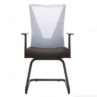Chaises de bureau modernes à dossier mi-haut en maille, directement de l'usine, ensemble de chaises de bureau professionnelles avec pieds en métal pour salle de réunion et salle d'attente