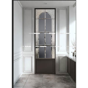 Puerta de baño impermeable de alta calidad, puerta de vidrio templado abatible de aleación de aluminio para apartamento moderno, hogar, cocina, Exterior - Product Image 2