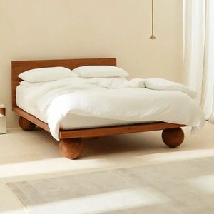 Premium Mango Wood King Size <b>Bed</b> Solid Wood <b>Frame</b> Natural Hardwood Bedroom Furniture for Modern Home and Hotel Interior - Product Image 5