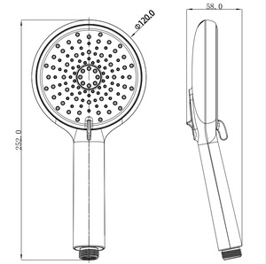 Bathroom <strong>Replacement</strong> <strong>Shower</strong> <strong>Head</strong> Set 9 Spray Settings Handheld <strong>Shower</strong> <strong>Head</strong> with <strong>Hose</strong> - Product Image 6