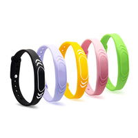 Bracelet de montre en silicone durable et étanche, équipé de RFID réinscriptible et de NFC 13,56 MHz, carte d'accès vierge clonée 213/215/216