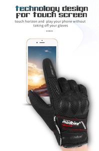سباق الدراجات النارية إصبع كامل دافئ الصعب مفصل شاشة تعمل باللمس المضادة للانزلاق قفازات المضادة للصدمات - Product Image 4