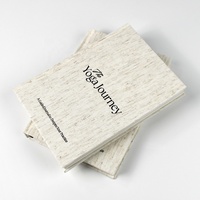 Carnet de notes/journal à couverture rigide en tissu de lin, reliure cousue, papier couché, pour l'école, le bureau, cadeau, impression personnalisée OEM