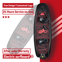 Planche de surf électrique en fibre de carbone 10KW avec logo personnalisable, vitesse rapide 50KM/H, 72V, étanche, capacité de charge 120KG, pour le surf sur les lacs