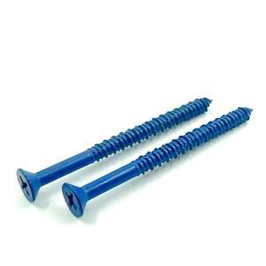 Vis à béton en acier au carbone <span class=keywords><strong>de</strong></span> haute qualité, tête plate, Phil <span class=keywords><strong>Cer</strong></span> bleu, 500 heures - Product Image 4