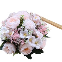 Buket Bunga Peony Buatan dari Sutra, Bunga Peony Palsu Berumbai untuk Dekorasi Pernikahan, Jalan Masuk Hotel, Rumah, Grosir