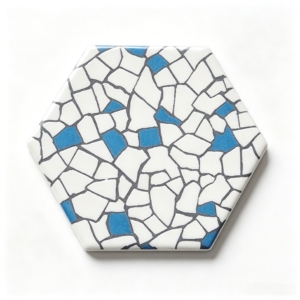 Lot <span class=keywords><strong>de</strong></span> sous-verres hexagonaux en céramique personnalisables par impression UV, motif mosaïque, absorbants et réutilisables, pour la maison (vente en gros) - Product Image 3