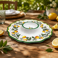 Plateau de service élégant de style américain en forme de citron, vaisselle, plateau à fromage, bol à soupe pour banquets de mariage et dîners