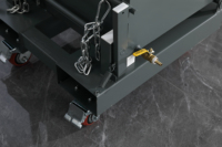 Conteneur à déchets en acier inoxydable pliable à déchargement automatique pour atelier, moteur 3 kW, deux poches pour chariot élévateur, 1000-2500 kg