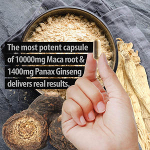 OEM 10.000 mg Zwarte Maca Wortel Supplement 1.400 mg Ginseng Capsules Zwarte, Rode en Gele Maca Wortel Capsules - Product Image 3