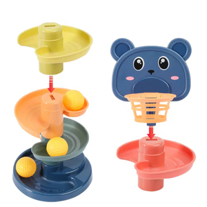 Juguete Educativo Temprano de Plástico con Torre de Bolas Rodantes <span class=keywords><strong>para</strong></span> Bebés y Niños de 5 a 7 Años con Pista Giratoria Apilable, Regalo - Product Image 3