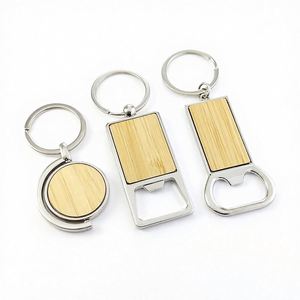 <b>Custom</b> Business Bamboo Logo <b>Custom</b> Wooden Engraved Earth Shape Wood Metal <b>Keychain</b> Key Chain Car Bottle Opener <b>Keychain</b> - Product Image 1