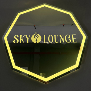 Fornecedor ODM, Placa de Mensagem LED Personalizada com Logo <span class=keywords><strong>DIY</strong></span>, Letras em Hexágono Prata RGB, Decoração para Bar e Festa - Product Image 4