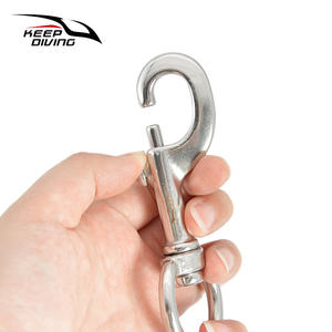 KEEP DIVING Boucle à ressort à crochet unique en acier inoxydable 316 avec anneau rotatif pour accessoires d'équipement de plongée Chine SSA-DT120Y - Product Image 3