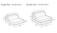 Beaux meubles en tissu, confortable, sol arabe, canapé fantaisie majong, ensemble de canapés modulaires avec dossier réglable