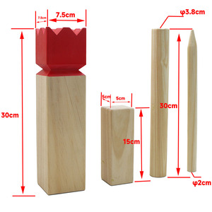 Kubb Yard Set di giochi scacchi vichinghi gioco da combattimento all'aperto gioco da cortile in legno Set di giochi da giardino per adolescenti famiglia di adulti - Product Image 2