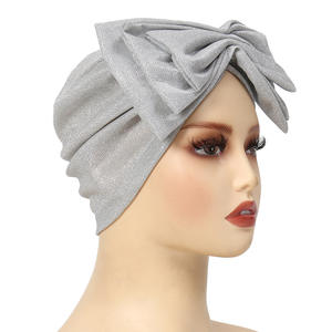 HZM-24207 Brillant Bowknot Turban Cap Élégant Tête Wraps À La Mode Élastique Tête Écharpe Bonnets <span class=keywords><strong>Chimio</strong></span> Cap - Product Image 5