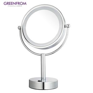 8.5 इंच डबल साइड एचडी ग्लास और आवर्धक धातु के नेतृत्व वाले डेस्कटॉप मेकअप मिरर - Product Image 6