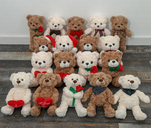 EN STOCK Kawaii étreignant fleur ours en peluche jouet cadeau d'anniversaire saint valentin poupée en peluche ours en peluche avec entendre poupée en peluche - Product Image 1