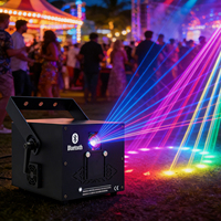 Projecteur laser d'intérieur 3W RGB à faible bruit avec application Bluetooth et système de refroidissement silencieux pour mariages et fêtes