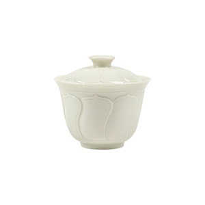 Ding Ware White Glaze Round Gaiwan Porcelain Handheld With Lid For Kung Fu <b>Tea</b> <b>Set</b> Home Use - Product Image 5