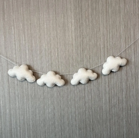 Nuages lune et étoiles feutre jouets pour bébé Mobile décoration murale suspendus feutre nuages