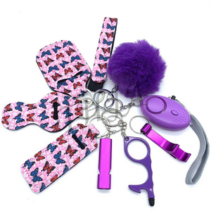 <span class=keywords><strong>Kit</strong></span> <span class=keywords><strong>de</strong></span> porte-clés d'autodéfense 9 pièces pour femmes - Outils <span class=keywords><strong>de</strong></span> sécurité légers en plastique et métal imperméables - Vente en gros - Product Image 5