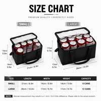 Sac isotherme non tissé pour canettes de bière, 6-8 canettes, sac à déjeuner thermique souple, fermeture éclair, doublure en aluminium, 15-30L, pique-nique, camping, barbecue