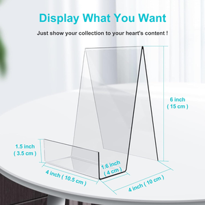 Présentoir de livres en acrylique 4 pièces chevalet transparent avec support de <span class=keywords><strong>tablette</strong></span> pour afficher des livres, des images, des cahiers, des CD, des œuvres d'art - Product Image 2