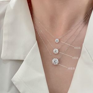 สร้อยคอเงินแท้ S925 จี้เพชรเซอร์โคเนียเดี่ยว ทรงกรงเล็บ เหมาะสำหรับใส่ทุกวัน - Product Image 1
