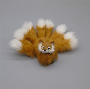 ตุ๊กตา<span class=keywords><strong>จิ้งจอกเก้าหาง</strong></span>สำหรับตกแต่งบ้านวัสดุขนสุนัขจิ้งจอกสังเคราะห์เหมือนขนสัตว์ - Product Image 4