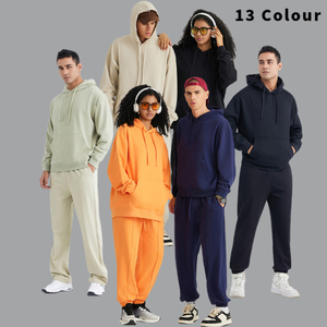 Sudadera con capucha unisex 380 GSM de gran tamaño, talla grande, logotipo personalizado, cuello con capucha sin cordón, patrón sólido para otoño - Product Image 1